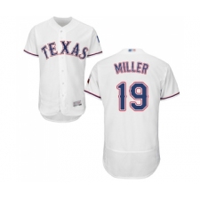 Men's Texas Rangers #19 Shelby Miller White Home Flex Base Authentic Collection Baseball Jersey