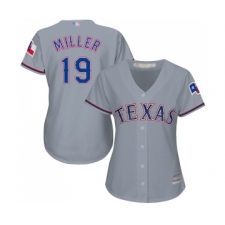 Women's Texas Rangers #19 Shelby Miller Replica Grey Road Cool Base Baseball Jersey