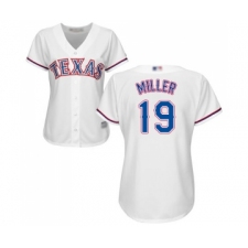 Women's Texas Rangers #19 Shelby Miller Replica White Home Cool Base Baseball Jersey