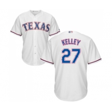 Men's Texas Rangers #27 Shawn Kelley Replica White Home Cool Base Baseball Jersey