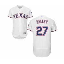Men's Texas Rangers #27 Shawn Kelley White Home Flex Base Authentic Collection Baseball Jersey