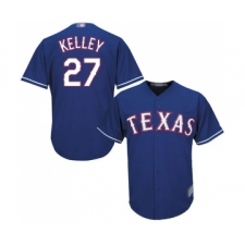 Youth Texas Rangers #27 Shawn Kelley Replica Royal Blue Alternate 2 Cool Base Baseball Jersey