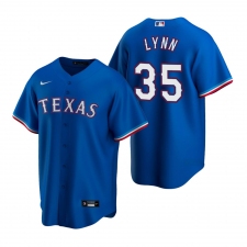 Men's Nike Texas Rangers #35 Lance Lynn Royal Alternate Stitched Baseball Jersey