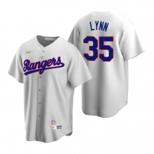 Men's Nike Texas Rangers #35 Lance Lynn White Cooperstown Collection Home Stitched Baseball Jersey