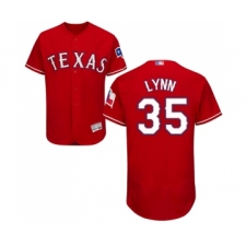 Men's Texas Rangers #35 Lance Lynn Red Alternate Flex Base Authentic Collection Baseball Jersey
