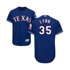 Men's Texas Rangers #35 Lance Lynn Royal Blue Alternate Flex Base Authentic Collection Baseball Jersey