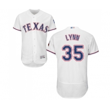 Men's Texas Rangers #35 Lance Lynn White Home Flex Base Authentic Collection Baseball Jersey