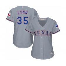 Women's Texas Rangers #35 Lance Lynn Replica Grey Road Cool Base Baseball Jersey
