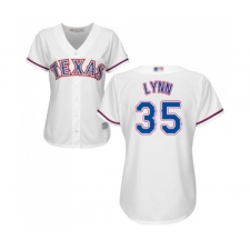 Women's Texas Rangers #35 Lance Lynn Replica White Home Cool Base Baseball Jersey