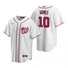 Men's Nike Washington Nationals #10 Yan Gomes White Home Stitched Baseball Jersey