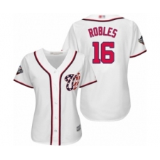 Women's Washington Nationals #16 Victor Robles Authentic White Home Cool Base 2019 World Series Bound Baseball Jersey