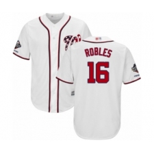Youth Washington Nationals #16 Victor Robles Authentic White Home Cool Base 2019 World Series Champions Baseball Jersey