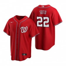 Men's Nike Washington Nationals #22 Juan Soto Red Alternate Stitched Baseball Jersey