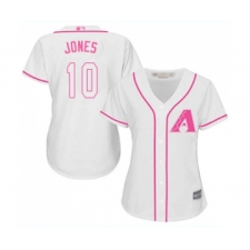 Women's Arizona Diamondbacks #10 Adam Jones Replica White Fashion Baseball Jersey