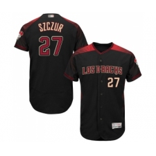 Men's Arizona Diamondbacks #27 Matt Szczur Black Alternate Authentic Collection Flex Base Baseball Jersey