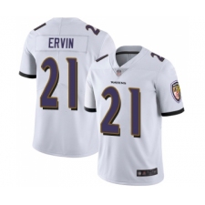 Men's Baltimore Ravens #21 Tyler Ervin White Vapor Untouchable Limited Player Football Jersey