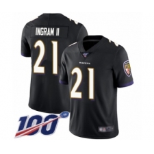 Men's Baltimore Ravens #21 Mark Ingram II Black Alternate Vapor Untouchable Limited Player 100th Season Football Jersey