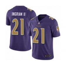 Men's Baltimore Ravens #21 Mark Ingram II Limited Purple Rush Vapor Untouchable Football Jersey