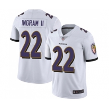 Men's Baltimore Ravens #22 Mark Ingram II White Vapor Untouchable Limited Player Football Jerse