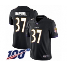 Men's Baltimore Ravens #37 Iman Marshall Black Alternate Vapor Untouchable Limited Player 100th Season Football Jersey