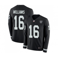 Men's Oakland Raiders #16 Tyrell Williams Limited Black Therma Long Sleeve Football Jersey