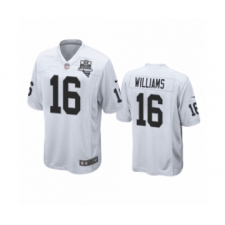 Men's Oakland Raiders #16 Tyrell Williams White 2020 Inaugural Season Game Jersey