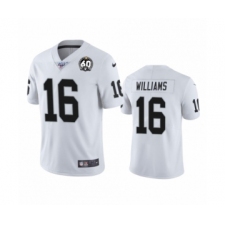 Men's Oakland Raiders #16 Tyrell Williams White 60th Anniversary Vapor Untouchable Limited Player 100th Season Football Jersey