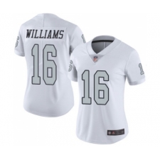 Women's Oakland Raiders #16 Tyrell Williams Limited White Rush Vapor Untouchable Football Jersey