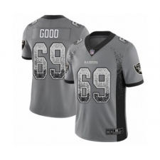Youth Oakland Raiders #69 Denzelle Good Limited Gray Rush Drift Fashion Football Jersey