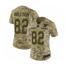 Women's Oakland Raiders #82 Luke Willson Limited Camo 2018 Salute to Service Football Jersey