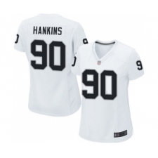 Women's Oakland Raiders #90 Johnathan Hankins Game White Football Jersey