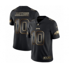 Men's Philadelphia Eagles #10 DeSean Jackson Black Golden Edition 2019 Vapor Untouchable Limited Jersey