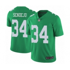 Youth Philadelphia Eagles #34 Andrew Sendejo Limited Green Rush Vapor Untouchable Football Jersey