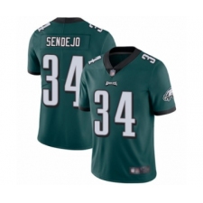 Youth Philadelphia Eagles #34 Andrew Sendejo Midnight Green Team Color Vapor Untouchable Limited Player Football Jersey