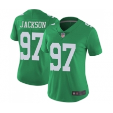 Women's Philadelphia Eagles #97 Malik Jackson Limited Green Rush Vapor Untouchable Football Jersey