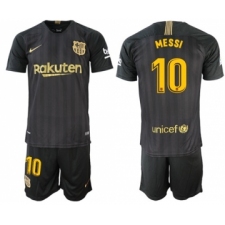 Barcelona #10 Messi Black Soccer Club Jersey
