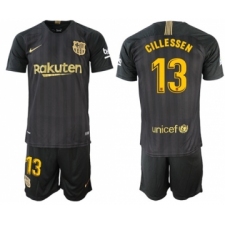 Barcelona #13 Cillessen Black Soccer Club Jersey