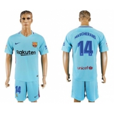 Barcelona #14 Mascherano Away Soccer Club Jersey
