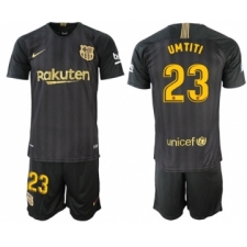 Barcelona #23 Umtiti Black Soccer Club Jersey