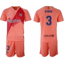 Barcelona #3 Pique Third Soccer Club Jersey