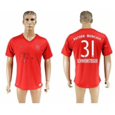 Bayern Munchen #31 Schweinsteiger Marine Environmental Protection Home Soccer Club Jersey