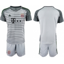 Bayern Munchen Blank Grey Goalkeeper Soccer Club Jersey