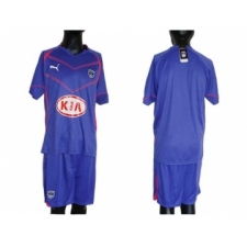 Bordeaux Blank Blue Away Soccer Club Jersey