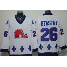 Nordiques #26 Peter Stastny White CCM Throwback Stitched NHL Jersey