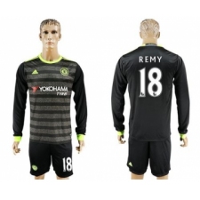 Chelsea #18 Remy Sec Away Long Sleeves Soccer Club Jersey