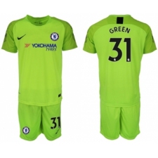 Chelsea #31 Green Shiny Green Goalkeeper Soccer Club Jersey