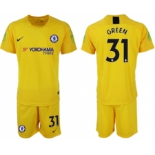 Chelsea #31 Green Yellow Goalkeeper Soccer Club Jersey