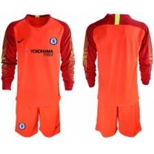 Chelsea Blank Red Goalkeeper Long Sleeves Soccer Club Jersey