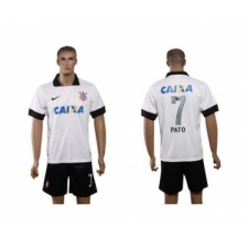 Corinthians #7 Pato White Home Soccer Club Jersey