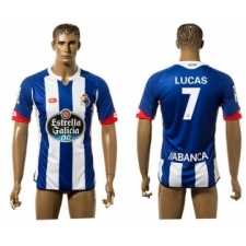 Deportivo La Coruna #7 Lucas Home Soccer Club Jersey